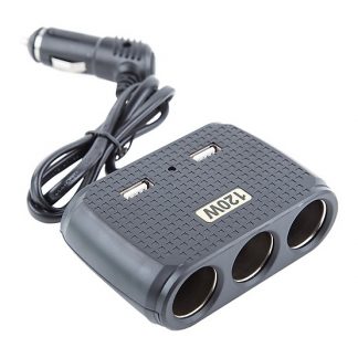OLESSON 1512 Разветвитель авто прикуривателя (3 гнезда+2*USB)