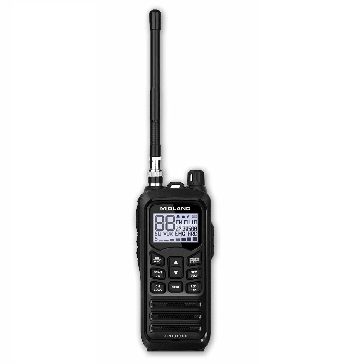 Midland-CB-272-Portable-CB-Radio-12-24-Volt Midland CB-272 портативная CB радиостанция 27 МГц AM FM общий вид